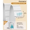 Phomemo M110 M120 M200 M220 M221 Transparent Labels, Rectangular Thermal