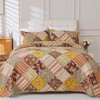 Cmfshape Vintage Quilt Sets Bedspread Set 100% Cotton Real Patchwork