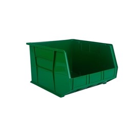 Hudson Exchange 18" x 16.5" x 11" Plastic Stackable Storage Bin and Hanging Container, Green