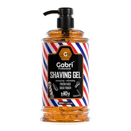 G Gabri Gabri Shaving Gel 1000 ml, Moisturizing Ultra Sensitive Shaving Gel for Men, Soothes, Protects, Comfortable Skin, Professional Barbers, Traditional Shaving Enthusiasts, Luxury Shave (Gold Touch)