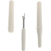 2 Pcs White Pointed Seam Ripper, Sewing Tool, Plastic Handle,