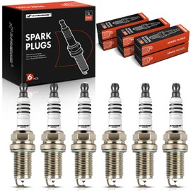 A-Premium Iridium Platinum Spark Plugs Compatible with Honda Accord 2003-2007 & Acura MDX 2007-2009, TL 2004-2008, RL 2005-2008, 3.0L 3.2L 3.5L 3.7L, Pack of 6