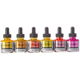 Dr. Ph. Martin's 400869-XXX Iridescent Calligraphy Color Bottles, 1.0 oz, Set of 12 (Set 2)