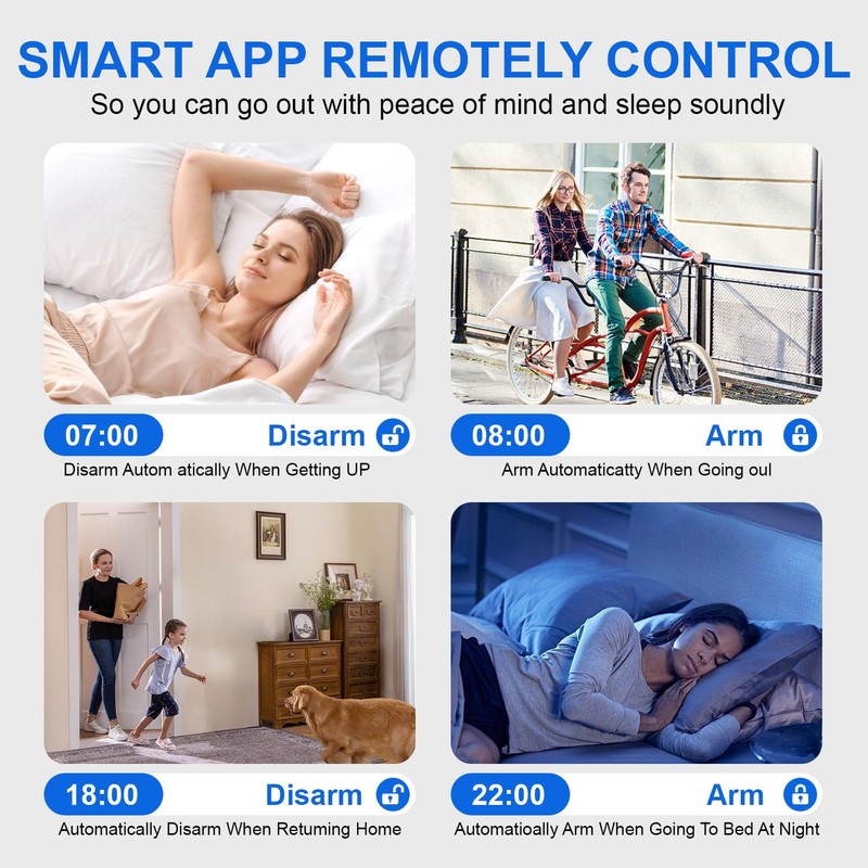 YBJ Alarm System for Home Security,15Piece DIY Kit with Motion