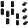 Bluejunior 12Pcs Tire Valve Stem Caps (Black), Aluminum Alloy Hex