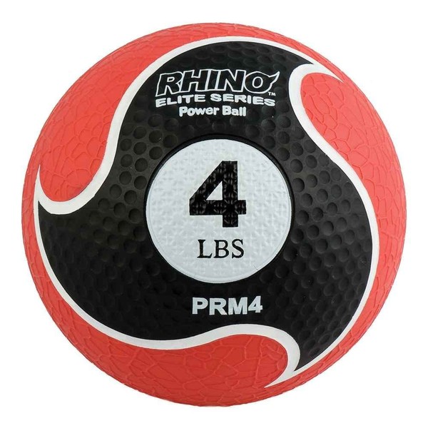 Champion Sports Rhino Elite Medicine Ball (4 pounds), Red