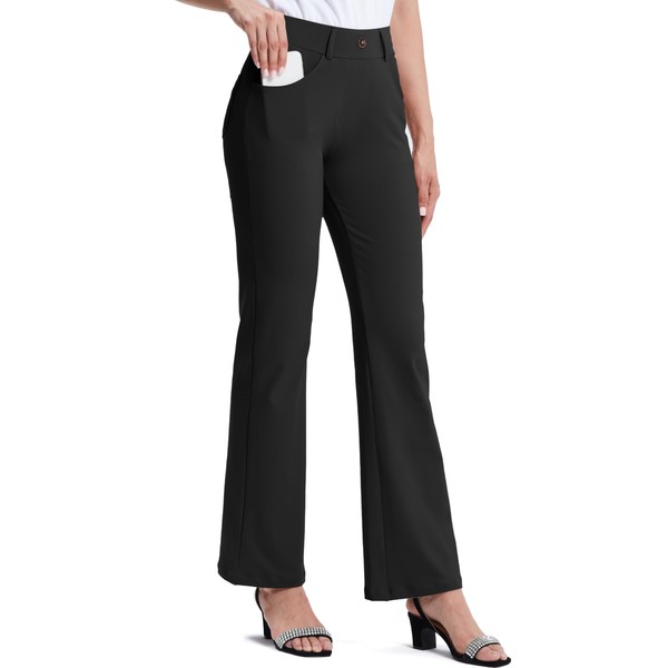 M MOTEEPI Women 31" High Waisted Bootcut Dress Pants for