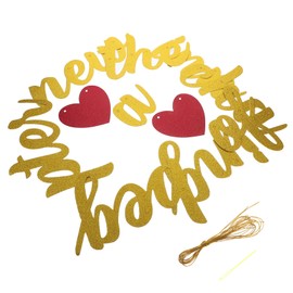 VILLFUL 1 Set Beginning Glitter Banner Elegant Party Pull Flag for Weddings Graduations and Engagements Easy to Hang Indoor Outdoor Decorations for Celebrations