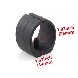 HJGarden 8PCS Black U-Shape Plastic Caps Replacement Single Prong Chair Tubing Pipe Foot Round U-Shape Plastic Caps