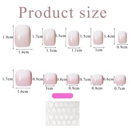 SSKHE Maniküre Zehennägel Set mit Kleber, Wiederverwendbare Cute Acryl Stick on Nails für Tägliche Glam oder besondere Anlässe - Geschenke für Frauen & Mädchen