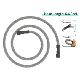 MyLifeUNIT Universal Dishwasher Drain Hose, 6.9 Ft Dishwasher Discharge Hose Extension, Corrugated and Flexible Dishwasher Hose Drain Replacement with 2 Clamps, Fits 11/16",1" and 1-1/8"