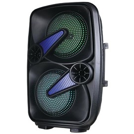 IQ Sound IQ-7265DJBT 2 X 6.5-inch Bluetooth Speaker with True Wireless Technology, Flashing Lights on Woofer, FM Radio, 1,000 Watts, Mic/SB/Micro/AUX Input, Built-in Handles add Remote Control (Blue)