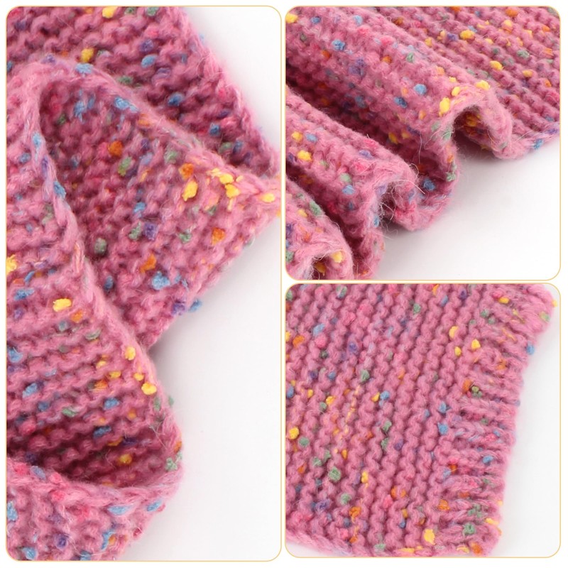 Meliyya Children's Winter Knitted Scarf Rainbow Colours Neckerchief Girls Boys