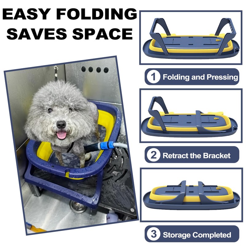 Pet Bathtub with Toys,Portable Puppy Bathtub for Easy Baths and