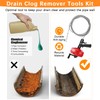 35FT Drain Snake Tools, 14-in-1 Double Mode Drain Auger (New)