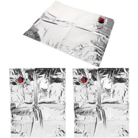 COLLBATH 3pcs Refillable Wine Pouch with Spout Reusable Storage Bag for Wine and Beverages Home and Parties