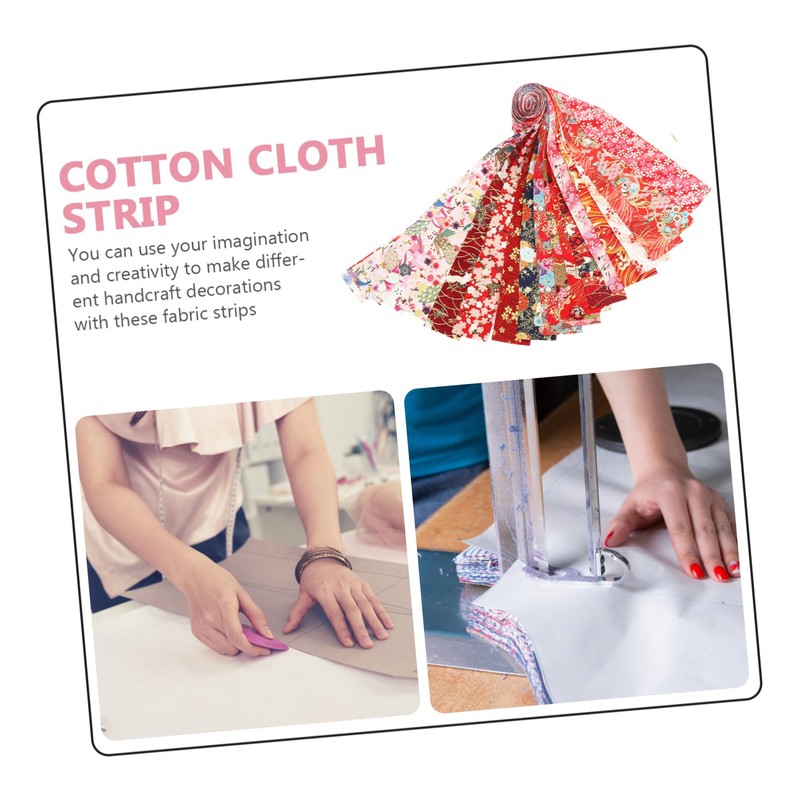 CORHAD 20pcs Quilting Fabric Strips for DIY Quilting Patchwork Vibrant