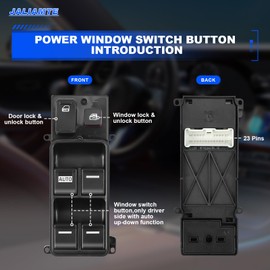 JALIAMTE 35750-SDA-H12 Power Window Switch Front Drive Side Control Switch Compatible with 2003-2007 Honda Accord Sedan Replaces OE# 35750-SHJ-A24, 35750-SHJ-A22