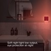 KINUR Red Night Light,2 Pack LED Night Lights Plug into