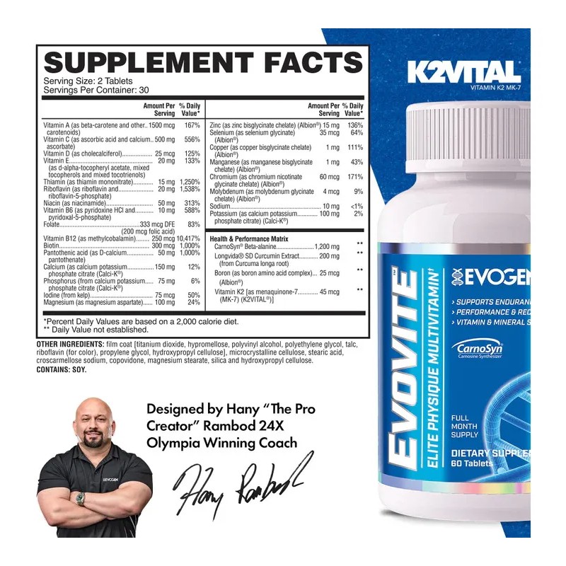 Evogen Evovite Tabletas Multivitamínico Sabor