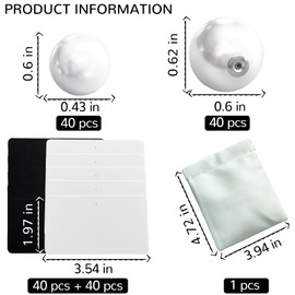 BHwra 40 Pack Decorative Pearl Place Card Holders Bulk Name Card Stands Set Photo Holders for Wedding, Table Setting, Buffet Food Labels Business Card, Name Tag (40pcs)