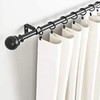 Frienda 20 Pcs Black Curtain Rod Support Brackets Adjustable Curtain