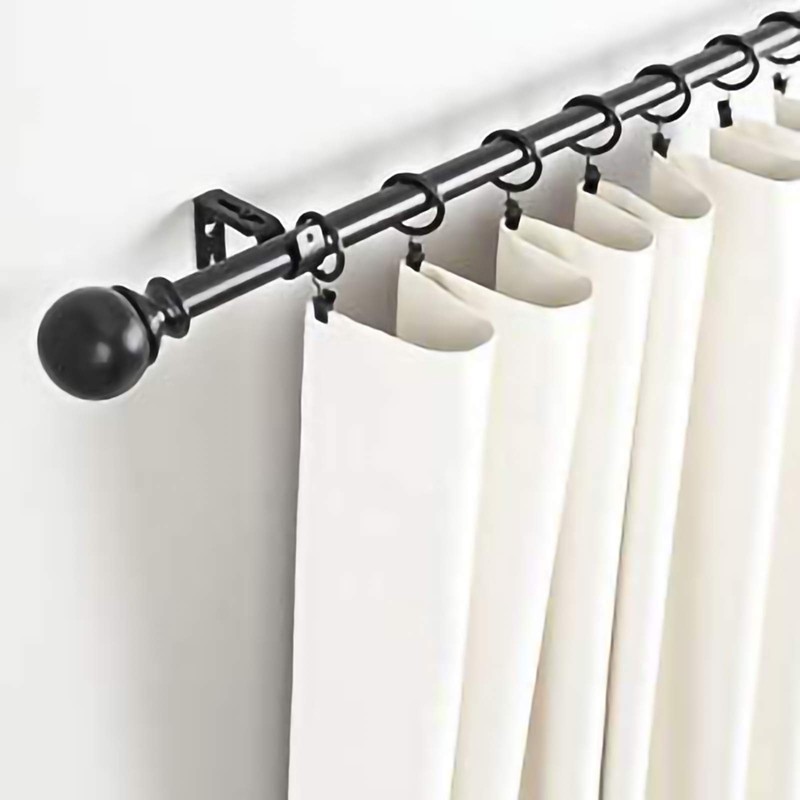 Frienda 20 Pcs Black Curtain Rod Support Brackets Adjustable Curtain