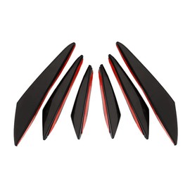 Universal Car Body Kits Front Bumper Fin Splitter Spoiler Canard Valence Paste Type for Repair Maintenance Decoration QIUNI
