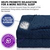 Huloo Sleep Weighted Blanket Queen 15lbs for Adult(60"×80",Navy Blue) Breathable