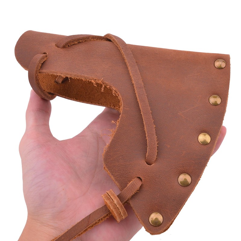 OXPANG Cowhide Leather Hatchet Sheath Holster Axe Head Holder Blade