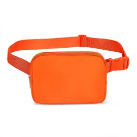 Waterproof Fanny Packs for Women Mini Belt Bag for Kids Fanny Packs for Women Mini Belt Bag Fanny Packs for Women Waterproof Waterproof Crossbody Pack Fashion Belt Bag with Adjustable Strap, Orange,