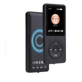 MP3 Player - Music Player with Bluetooth 5.2 HiFi Sound Shuffle Single Loop FM Radio Built-in HD Speaker Voice Recorder Mini Design Ideal for Sport ，Supports up to 128GB TF Card-BY3