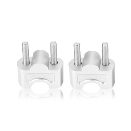 Keenso Elevador de manillar de motocicleta, aleación de aluminio plateado, adaptadores de altura para G310R 16-18 G310GS 17-18 Manillar de moto