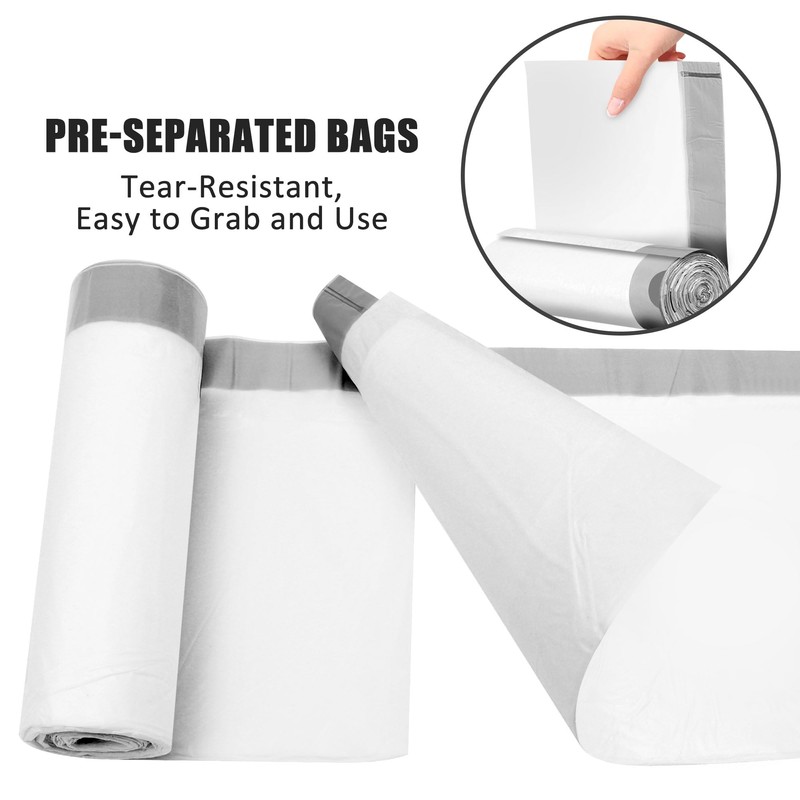 15 Gallon Trash Bags Drawstring, JUKFITA Tear-Free Tall Garbage Bags,