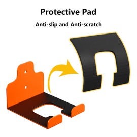 JNIHEEP Garage Organizer Trimmer Rack, Garden Power Tool Hanger Weed Whackers Holder Wall Mounted for Grass Trimmer, Hedge Trimmer, Garage Trimmer, Garden Tools,2 Pack(Orange)