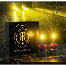 LED Fog Yellow, H8, H11, H16, Actual Measurement 15,310LM, 130588cd (Kandela) Japanese Brand Royal Guard Zero, Actual Measurement 15,130LM, 3,000K, Brightness Exceeding HID Incredibly Durable