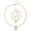 Golden Love Heart Pendant Choker Necklace Fashion Heart Bracelet with