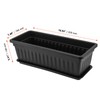 SINJEUN 6 Pack 17 Inch Rectangle Flower Window Box, Plastic