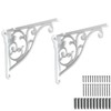 2 Pack 8 Inch Shelf Brackets, White Shelf Brackets,Metal Bracket