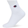 Champion Basics 3pk Quarter Socks, White, 6-8 (Pack of 3)