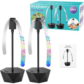 Neijiaer 2PCS Fly Fans for Tables,Soundle