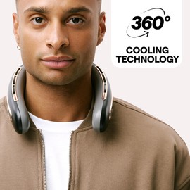 Portable Neck Fan Rechargeable – Personal Travel Fan for Men & Women – Cooling Neck Ring Blows Cold Air, Battery Powered Wearable Fan for Gym, Office & Outdoor, Neck Air Conditioner, Camping Gift Idea