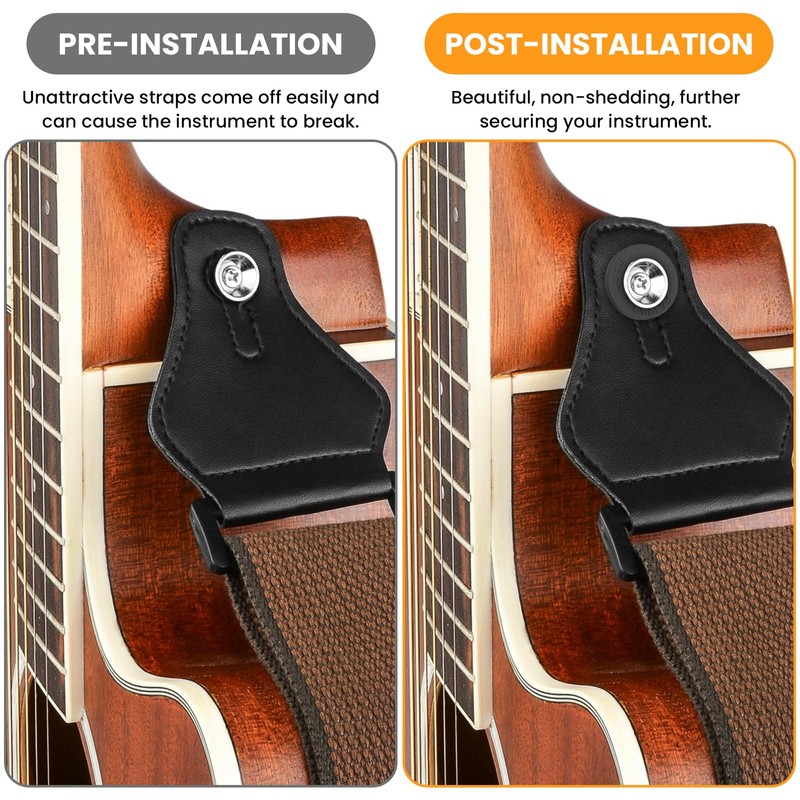 DALQUIS 12 Pcs Guitar Strap Locks, Silicone Strap Locks, Premium