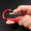 Climbing hook Camping string Aluminum carabiner F-type connection Tent fixing Hammock hook Steel bina Random 50ea