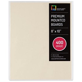 UART Premium Mounted Art Board, Size: 8 x 10, Color: Cream, Grade/Grit: 400