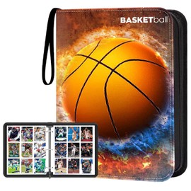 HESTECH Basketball Card Binder with Sleeves 900 Pockets Ring Trading Playing Collection Card Holder Photo Albums Storage Large Organizer Big Case with 50 Pages Removable Sleeves for Sports Game Cards