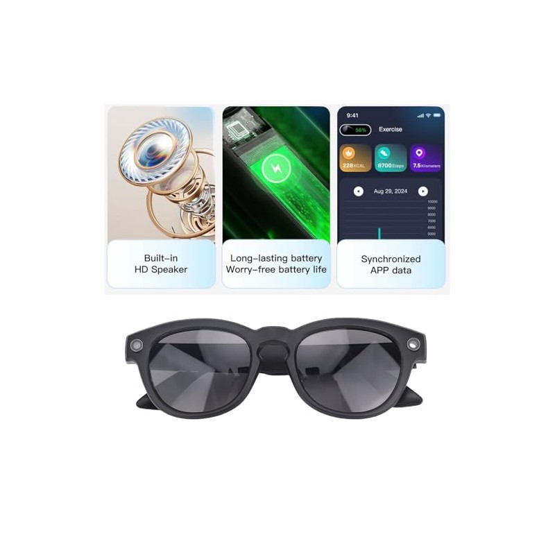 Dpofirs Gafas Inteligentes de Traducción de IA, Gafas de Sol