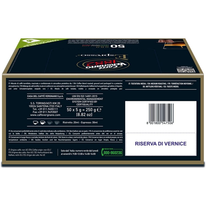 Caffè Vergnano 1882 , Compostable capsules compatible with Nespresso® –