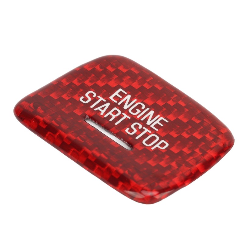 Engine Push to Start Button Cover Carbon Fiber Start Switch