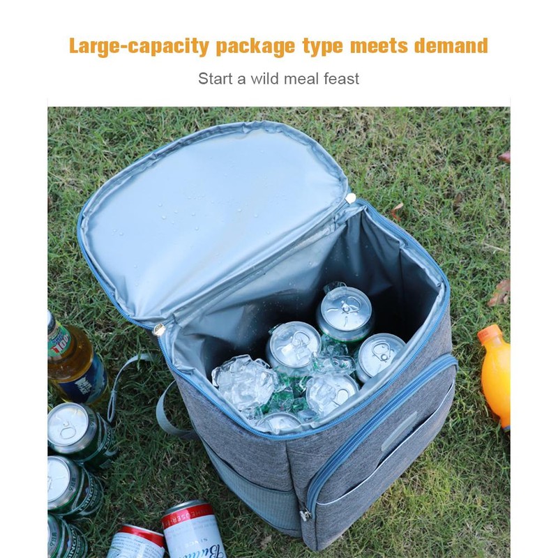 Outdoor Cooler Backpack Leakproof Waterproof Insulation Soft Portable Lunch Bag